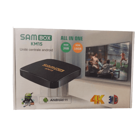 BOX ANDROID SAMBOX KM15 4K 2Go/16Go – Noir - صورة 5