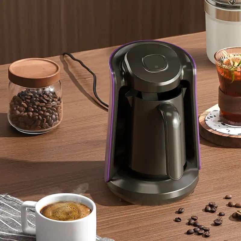 Silver Crest - Turkish Coffee Pot Kettle Intelligent Thermal Insulation Temperature Control Washing Electric - Red - صورة 7