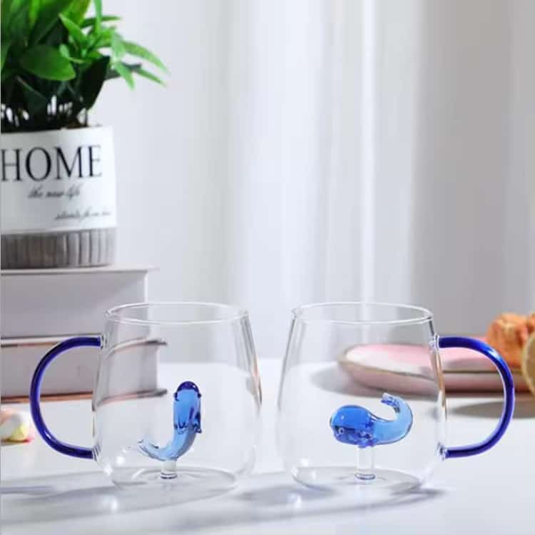 Tasse en verre 3D avec poignée - Bronze - صورة 3