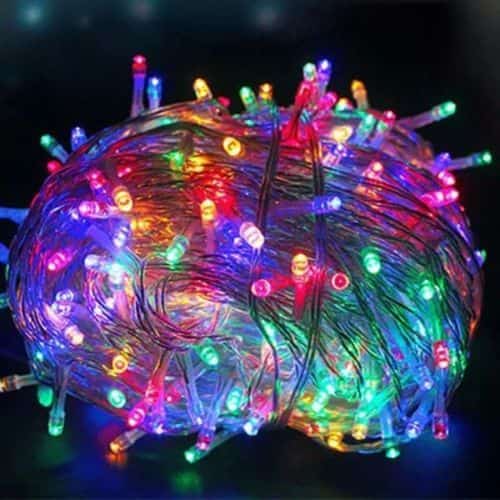 Kit 100 LED Noël Guirlande de fête décoratif - blanc - صورة 7