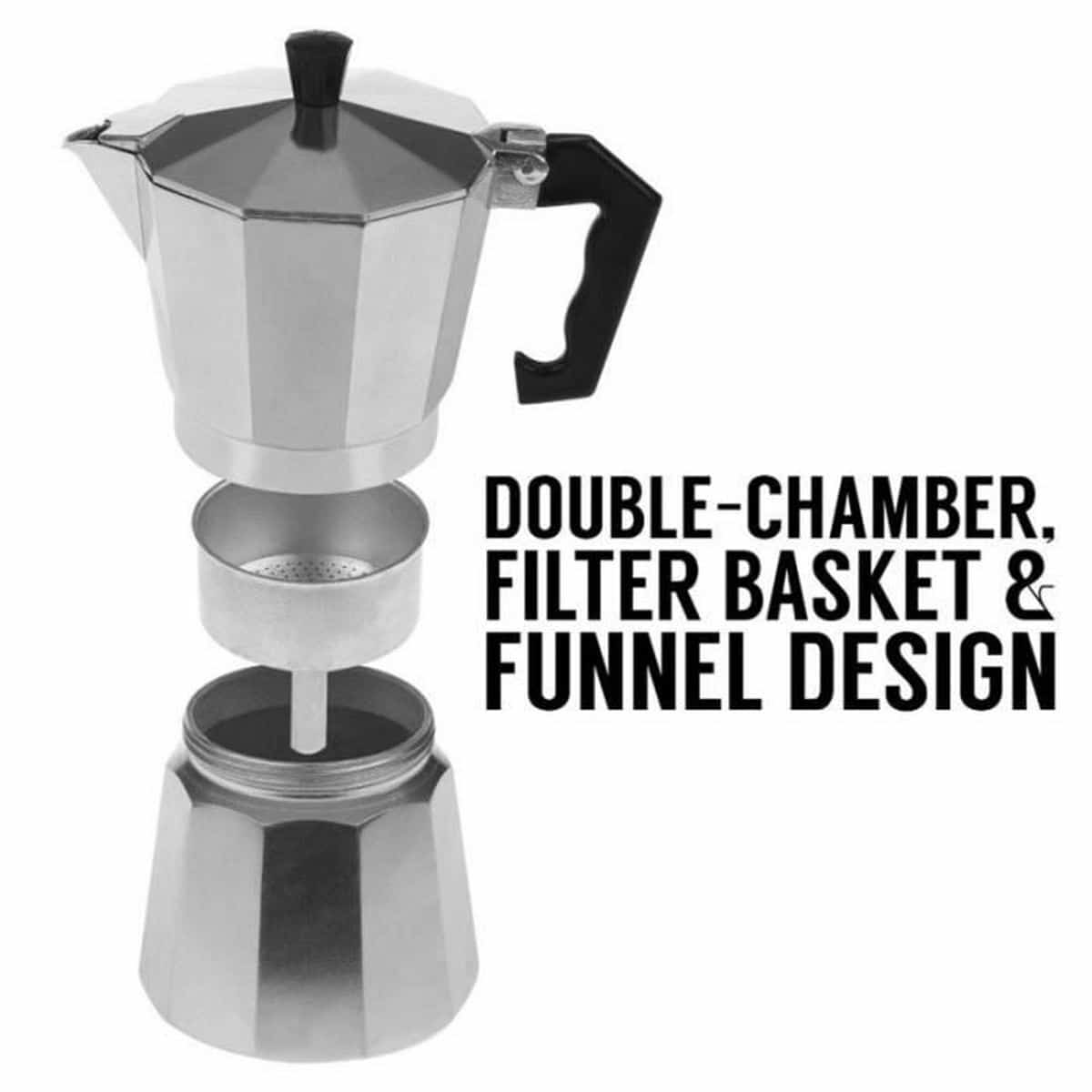 Cafetière Italienne expresso En Aluminium - 9 tasses - صورة 5