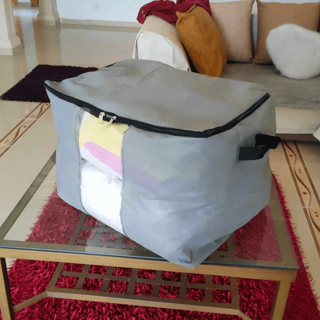 Pack 3 sacs de rangement - beige - صورة 3
