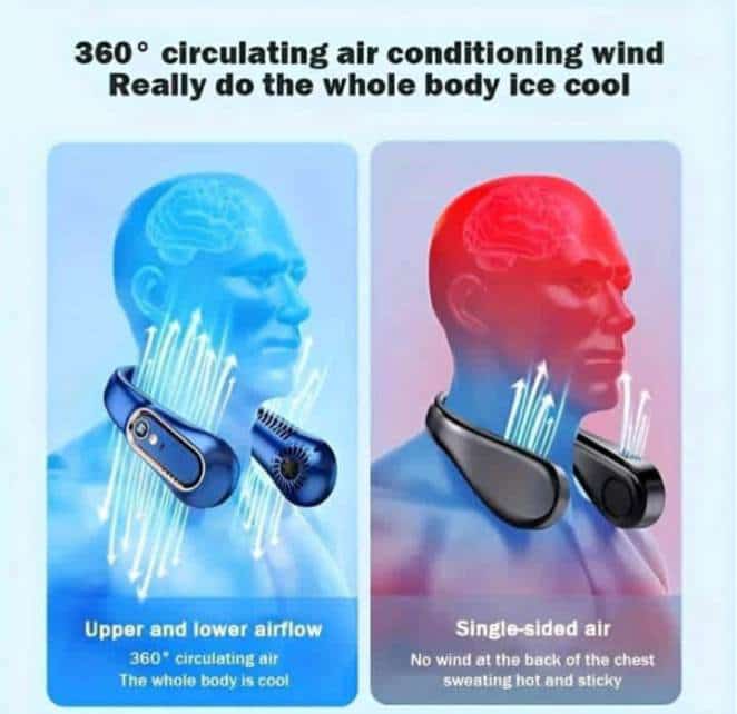 Ventilateur de cou (المروحة المحمولة) - أخضر - صورة 3