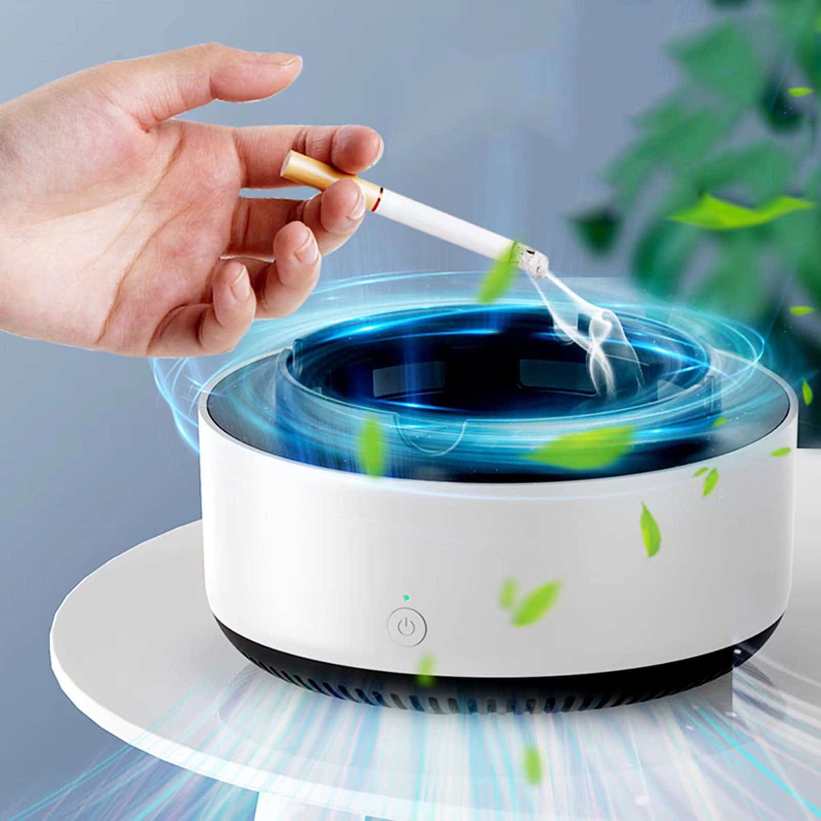 Cendrier purificateur d'air 2 en 1 - BLANC - صورة 6