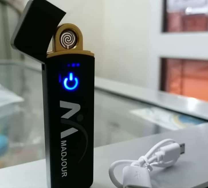 Briquet Allume Cigarette Rechargeable Avec Câble USB - Bleu - صورة 3