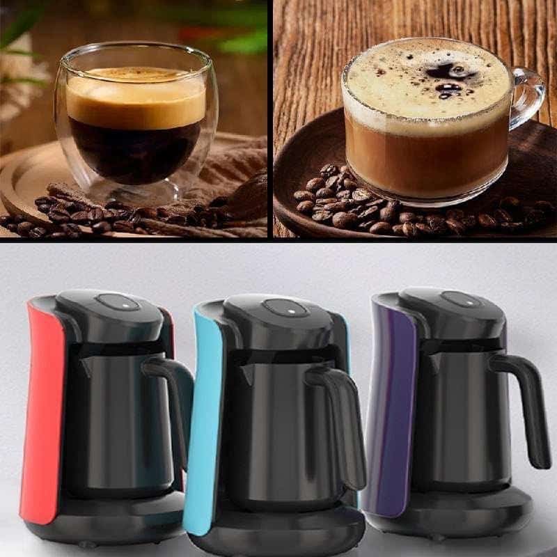 Silver Crest - Turkish Coffee Pot Kettle Intelligent Thermal Insulation Temperature Control Washing Electric - Red - صورة 4
