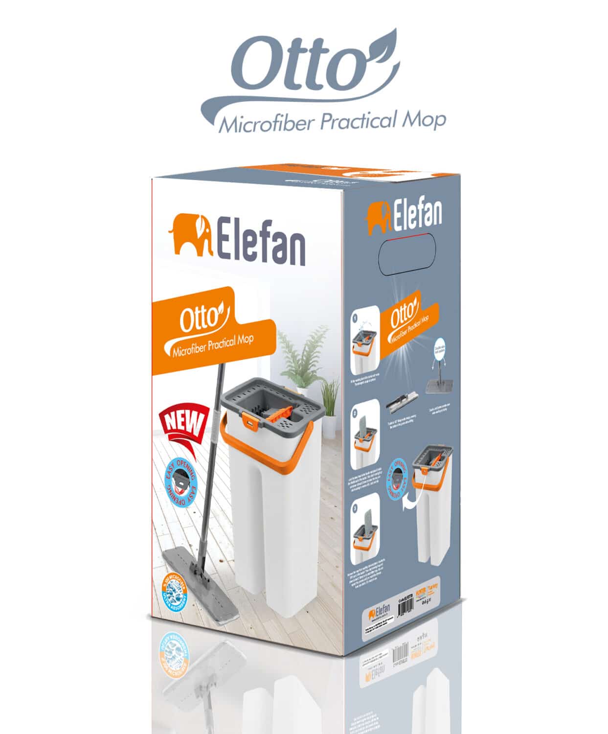 Elefan Otto Tablet Mop New Generation Cleaning Set - Green Gray - صورة 5