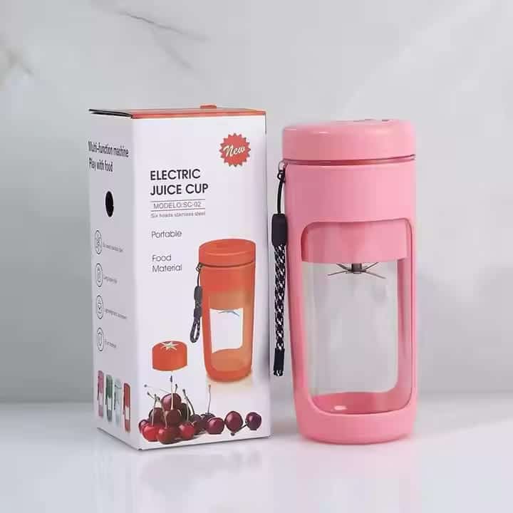 Mini Blender Mixeur Portable Rechargeable - rose - صورة 6