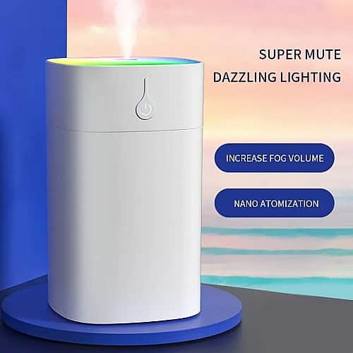 Humidificateur portable à lumière LED colorée (SD09) - Silver