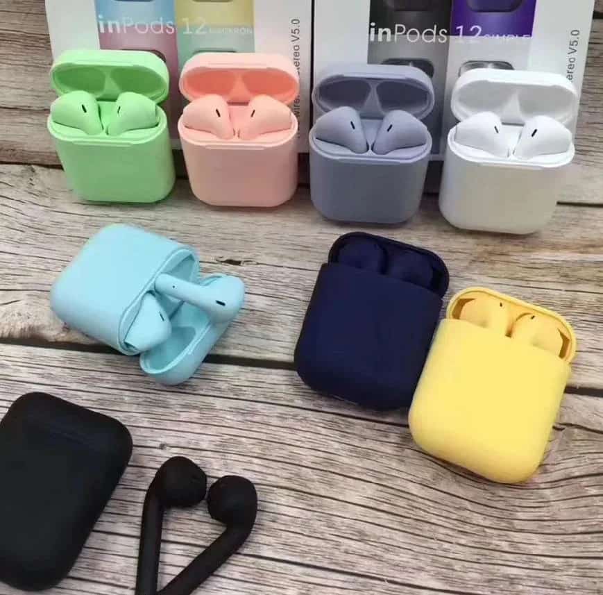 Ecouteurs Sans Fil - kit Bluetooth Tactile i12 - vert - صورة 5