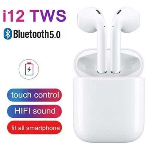 Ecouteurs Sans Fil - kit Bluetooth Tactile i12 - rose - صورة 3