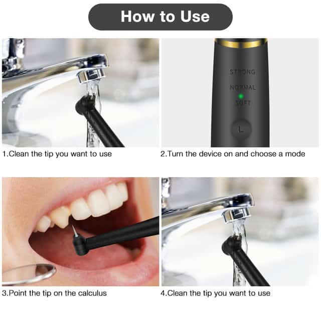 Détartreur électrique portable pour les dents, élimine le tartre et les taches, blanchiment, chargeur USB - صورة 3