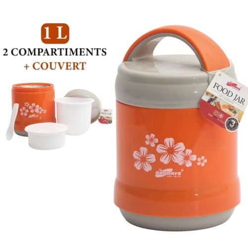Boite Repas-2 Compartiments-Avec Couvert - Isotherme -1 L - bleu - صورة 5