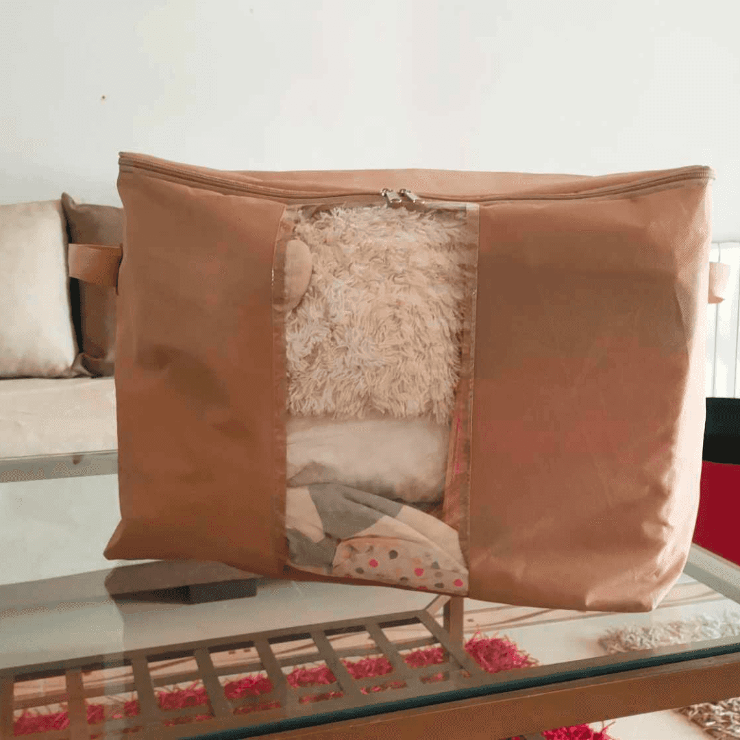 Pack 3 sacs de rangement - beige - صورة 4