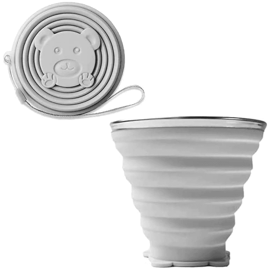 Tasse Silicone Pliable - 250ml - BLEU - صورة 3