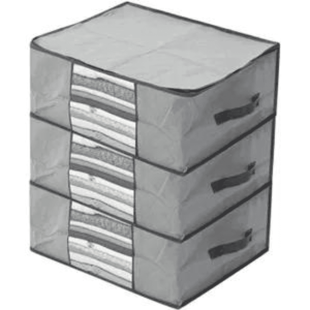 Pack 3 sacs de rangement - beige - صورة 5