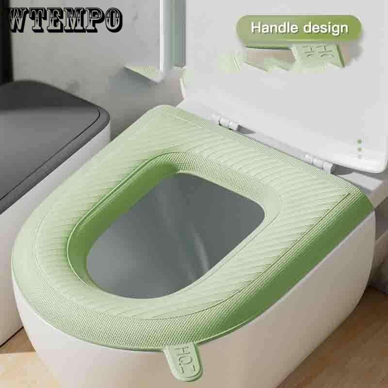 Abattant Siège coussin de toilette en silicone 40x37cm - rose - صورة 6