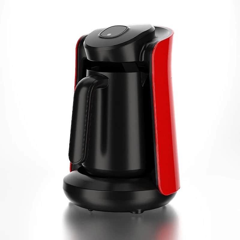 Silver Crest - Turkish Coffee Pot Kettle Intelligent Thermal Insulation Temperature Control Washing Electric - Red