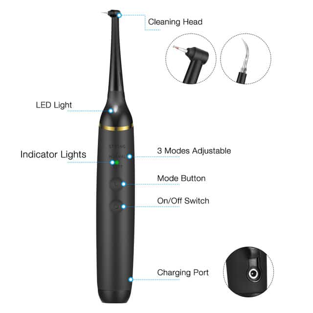 Détartreur électrique portable pour les dents, élimine le tartre et les taches, blanchiment, chargeur USB - صورة 6