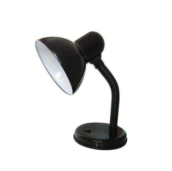 Lampe de bureau flexible - 35cm - Noir