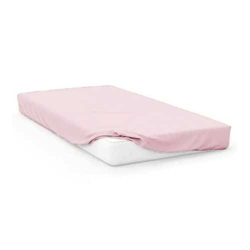 Drap-housse uni Beige 180x200cm polycoton - Blanc - صورة 4