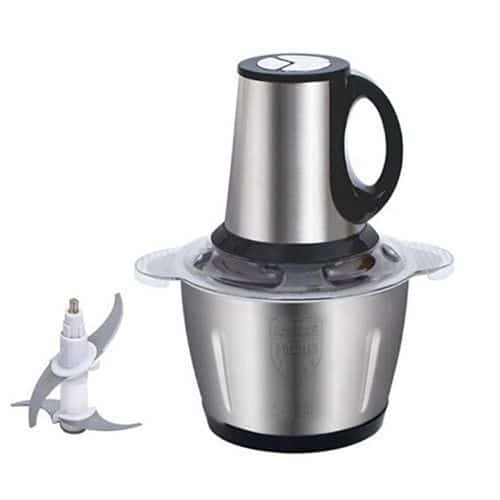 Hachoir électrique - Inox - Noir 2 litrer - صورة 3