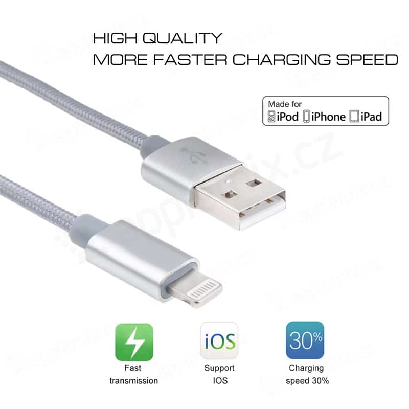 Cable pour IPHONE 5/6/7/8/10/11/12,iPad ou iPod - Blanc - 3m - صورة 4