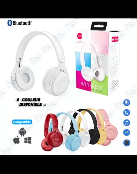 Casque Bluetooth Y08 WIRELESS - BLACK - صورة 7