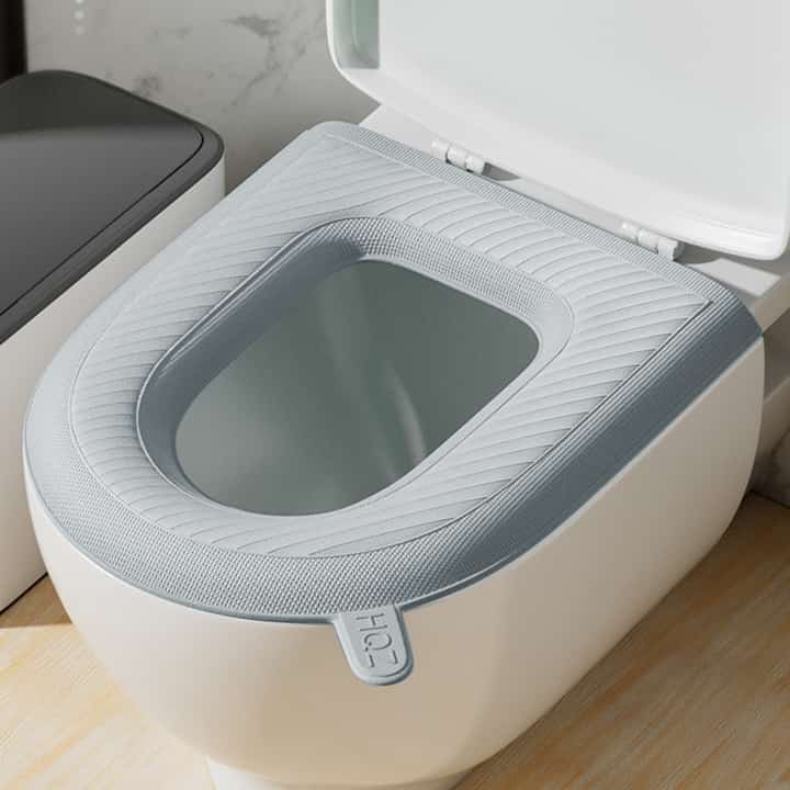 Abattant Siège coussin de toilette en silicone 40x37cm - vert - صورة 3