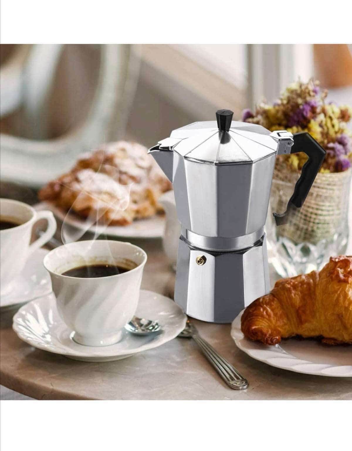 Cafetière Italienne expresso En Aluminium - 9 tasses - صورة 6