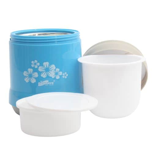 Boite Repas-2 Compartiments-Avec Couvert - Isotherme -1 L - bleu