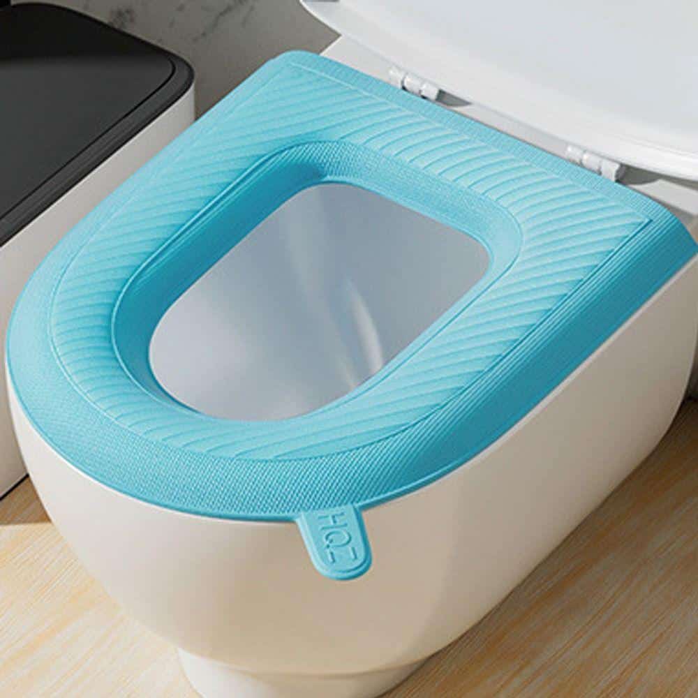 Abattant Siège coussin de toilette en silicone 40x37cm - vert - صورة 5