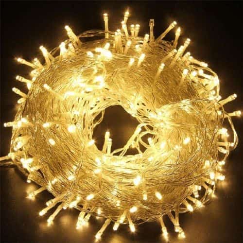 Kit 100 LED Noël Guirlande de fête décoratif - blanc - صورة 3