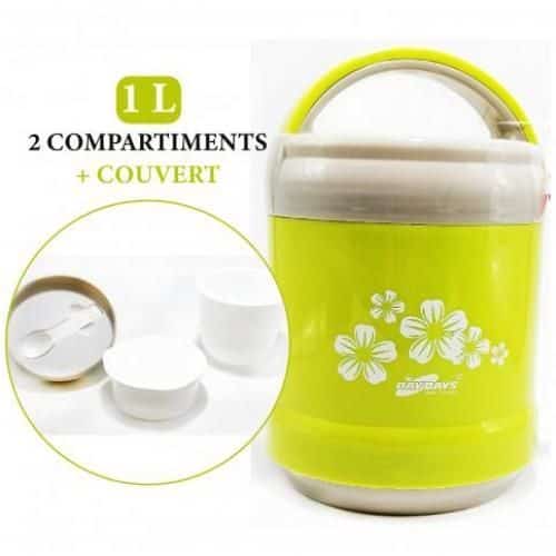 Boite Repas-2 Compartiments-Avec Couvert - Isotherme -1 L - bleu - صورة 3