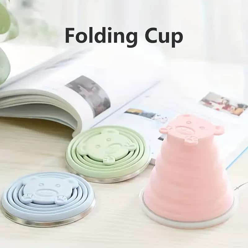 Tasse Silicone Pliable - 250ml - BLEU - صورة 7